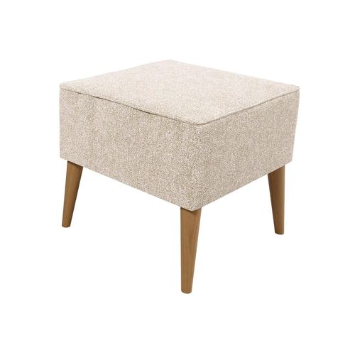 Pouf Comfivo 205, Brun Clair, Tapisserie, 41x45x45cm