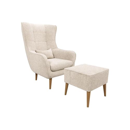 Fauteuil Comfivo 206, Brun Clair, Tapisserie, 106x80x95cm