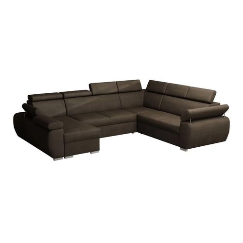 Canapé D'angle Columbus 134, Marron, Fonction De Couchage