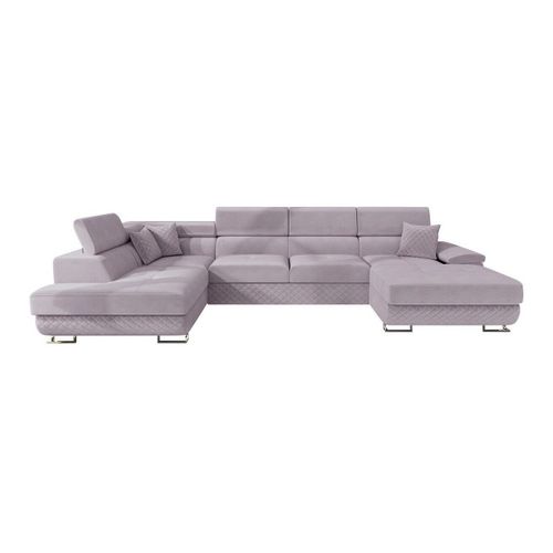 Canapé D'angle Comfivo 241, Pourpre, Fonction De Couchage
