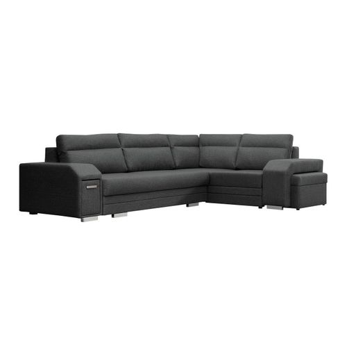 Canapé D'angle Kingsport 101, Gris, Fonction De Couchage, 305x205x90cm