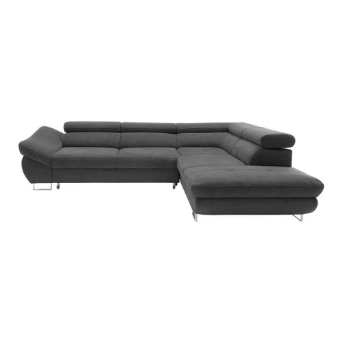 Canapé D'angle Lincoln 122, Gris, Fonction De Couchage, 280x235x69cm