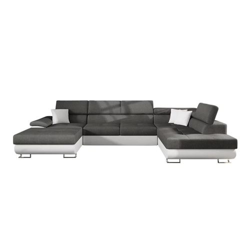 Canapé D'angle Comfivo 190, Gris, Fonction De Couchage, 345x202x71cm