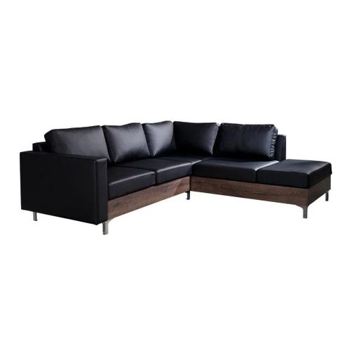 Canapé D'angle Providence 140, Noir, Fonction De Couchage