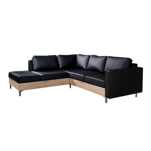 Canapé D'angle Providence 140, Noir, Fonction De Couchage