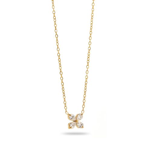 Collier Trèfle À Strass