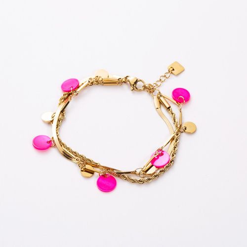 Bracelet Multi-Rangs À Pampilles Colorée