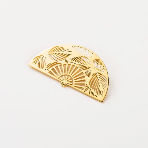 Broche Éventail À Motif De Feuilles