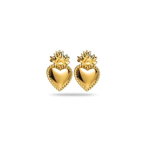 Boucles D'oreilles Puces C?ur Perlé