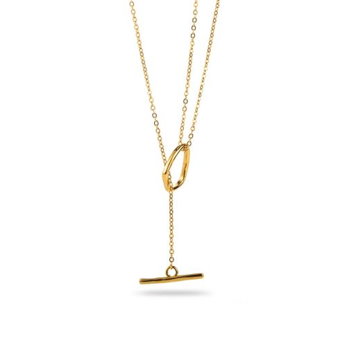 Collier À Chaîne Fine Et Fermoir Cabillot Asymétrique