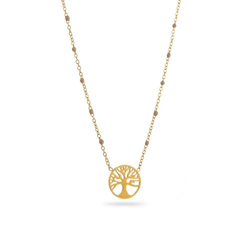 Collier Arbre De Vie Et Perles