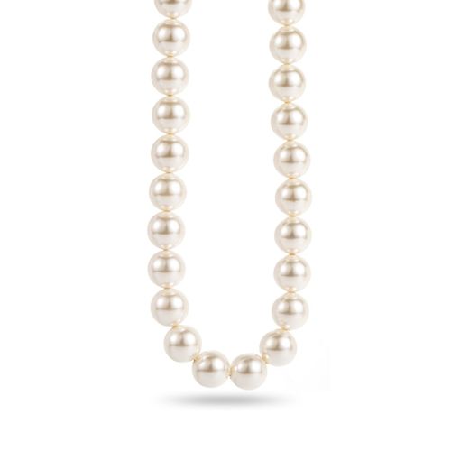 Collier Moyennes Perles Blanches