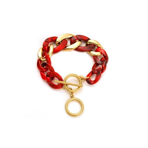 Bracelet Large Maille Colorée