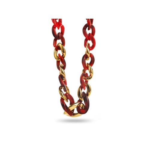 Collier Large Maille Colorée