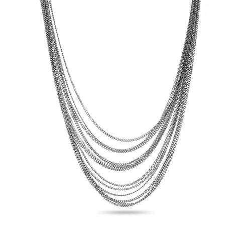 Collier Multi-Rangs En Maille