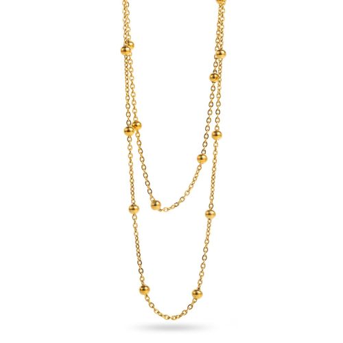 Collier Chaîne Petites Perles D'acier