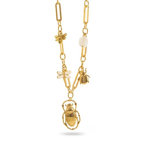 Collier Breloques Scarabée