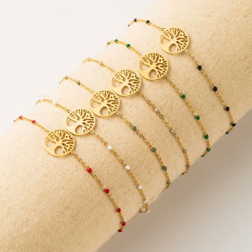 Bracelet Arbre De Vie Et Perles