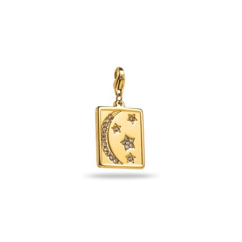 Charm Médaille Lune Et Étoiles Strass