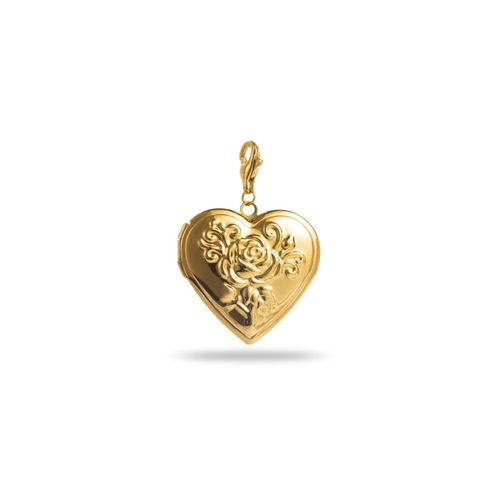 Charm Médaillon C?ur Rose