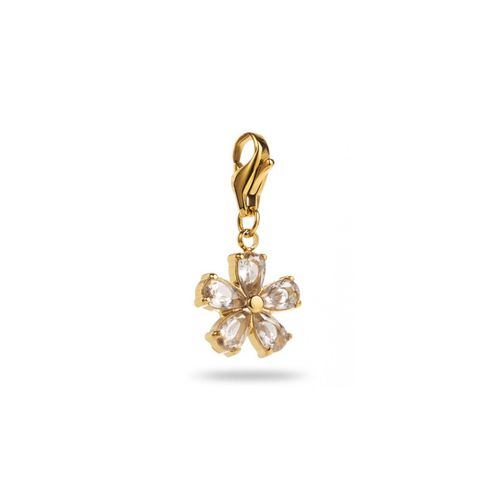 Charm Fleur En Strass