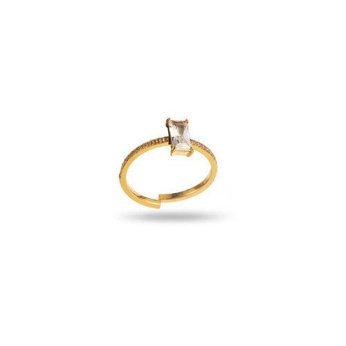 Bague Strass Et Solitaire