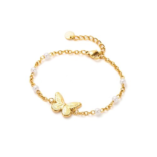 Bracelet Perles Et Papillon