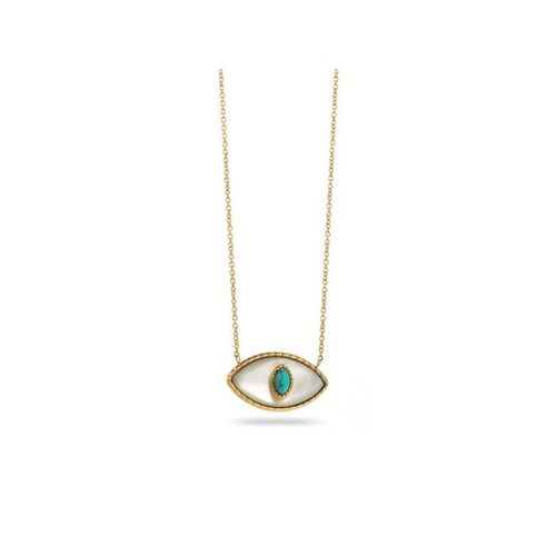 Collier Pendentif Oeil En Pierre