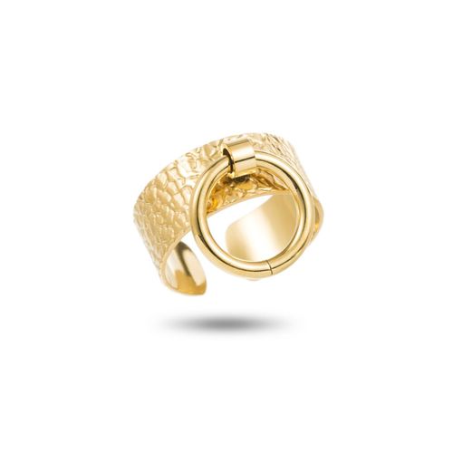 Bague Martelée Breloque Anneau