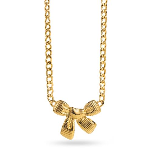 Collier Chaîne Pendentif Noeud Rayé