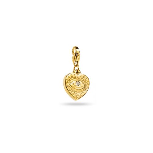 Charm Coeur Avec Oeil Et Strass