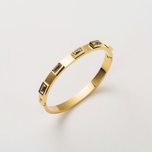 Bracelet Jonc Avec Strass Surélevés De Couleur
