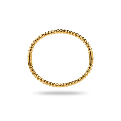 Bracelet Jonc Perles D'acier Avec Fermoir Poussoir