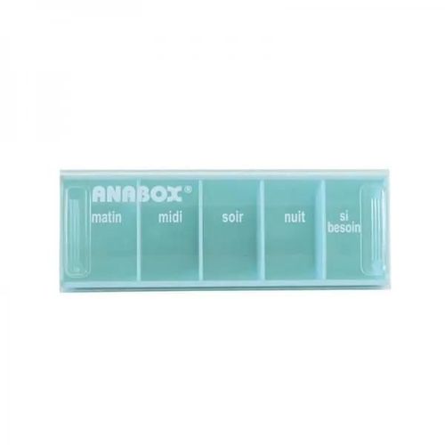 Pilulier Pilulier Journalier Anabox 5 Prises Par Jour Bleu Pastel 