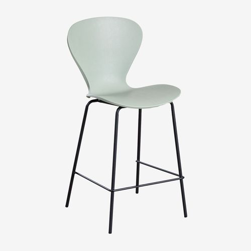 Pack De 2 Tabourets Hauts Uit Céladon Noir ¿66 Cm