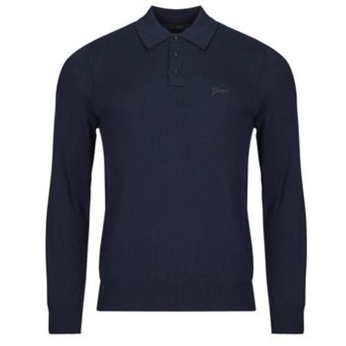 Pull Guess Ls Wool Carter Sweater Polo Bleu