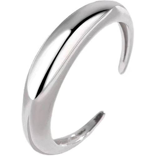 Bellitia Bijoux Bague Femme En Argent Sterling 925, Bague Croissant De Lune Bijoux Personnalisés, Anneau Réglable Ajustable Plaqué Or Pour Femme Et Fille[X1127]