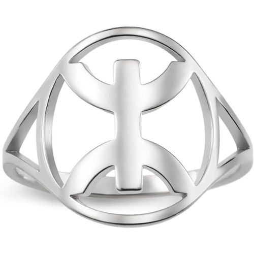 Bague Chic Symbole Berbère Africain Pour Femme En Acier Inoxydable Style Amazigh Africain Kabyle Ethnique Berbère Bague Délicate Bijoux[X1311]