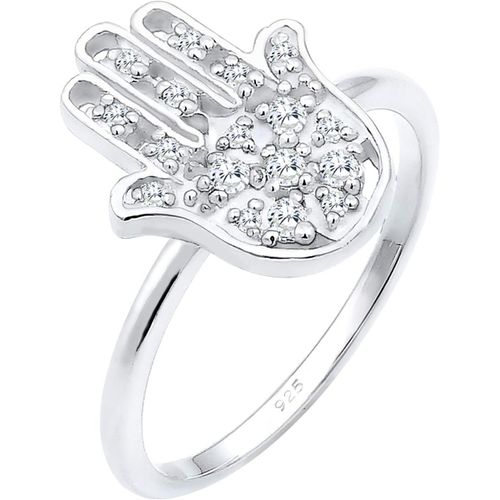 Bague La Main Hamsa Karma Cristaux Zircone Bague Femme - (925/1000) Argent[X2527]