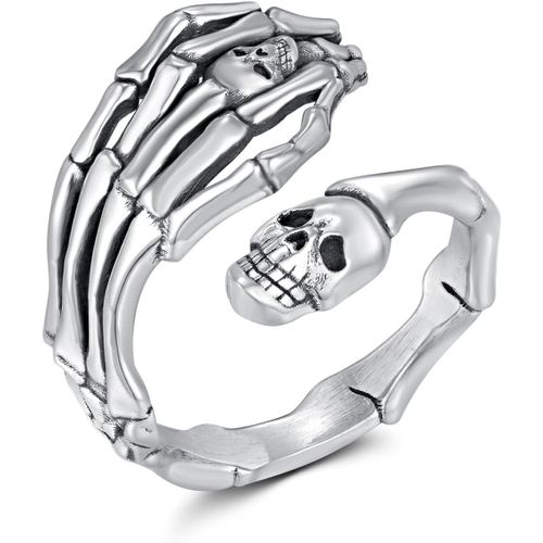Bague Anneau Tête De Mort En Argent 925 Gothique Pour Femme, Homme, Fils, Fille, Adolescent, Un Xe, Bagues Argent Sterling[X2111]