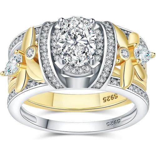 C Ique Noeud Claddagh Croix Solitaire Bague Cubic Zirconia Pierre Argent 925 Femme, Or Jaune 14k Abeilles C?Ur Puzzle Bague Fiançailles Mariage Prom Alliance, Ensemble Bijoux Mariee[X356]