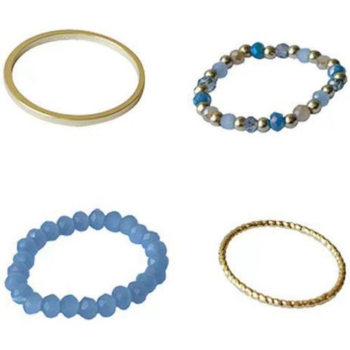 Bagues Extensibles En Perles De Cristal, Perles De Cristal, Perles De Riz, Bagues Élastiques, Faites À La Main, Pour Femmes Et Filles, Cadeaux Pour Femmes Et Filles (Vert)[X1186]
