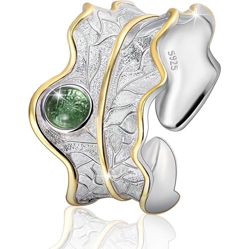 Jiangyuyan Ladies Ring Laisse Avec Goutte D'eau Open Ring S925 Bagues ¿¿ La Main En Argent Sterling Pour Femmes Et Filles.[X444]