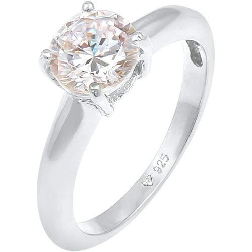 Bague Femme Solitaire Avec Pierres De Zircon Cubique En Argent Sterling 925[X1564]