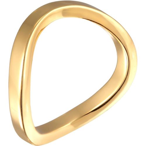 Bague Femmes Pile Basique Vague Filigrane Couleur Or[X1258]