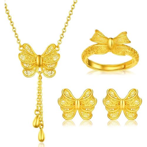 Bijoux Parure Pour Femme Élégantes Créatif Glamour Or Bijoux Parure Pendentif Pendantes Collier Boucles D'oreilles Bague Ensemble D'accessoires De Tous Les Jours Cadeau[X2468]