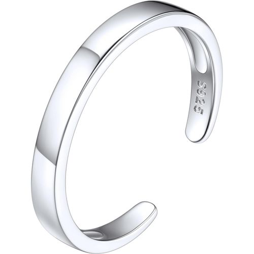 Bague Réglable Blanc À Ouverture Brillante[X2048]