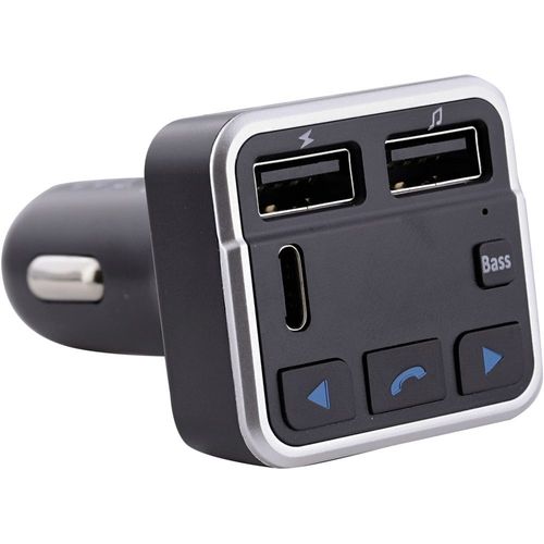 Transmetteur audio Tnb FM Bluetooth - kit mains libres - gris