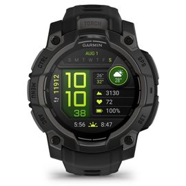 Garmin Instinct 3 - 45 Mm Amoled - Noir Avec Bracelet En Silicone Noir