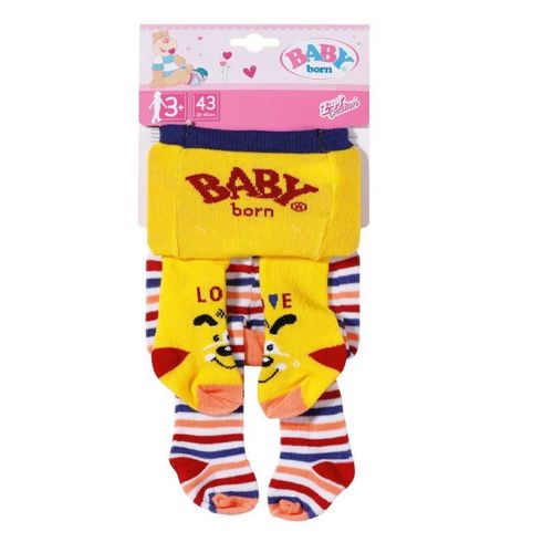 Baby Born Collants Assortis 43 Cm - Pour Les Tout-Petits De 3 Ans Et Plus - Adapté Aux Tout-Petits - Beaux Styles - Contient Deux Paquets De Collants